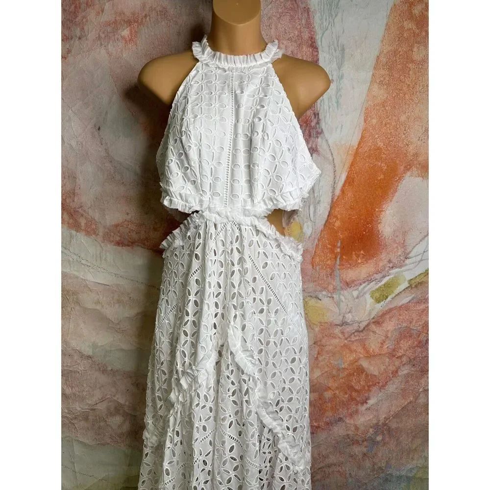 Anthropologie Lace The Label Cutout Maxi Halter Dress $600 - Picture 6 of 8